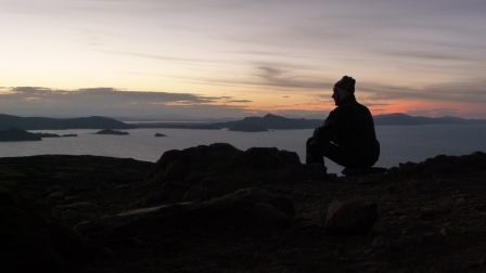 Crepuscule sur le lac Titicaca.JPG